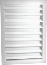 Master Flow DA1212W Dual Louver, 14-3/4 in L, 14-1/2 in W, Aluminum, White